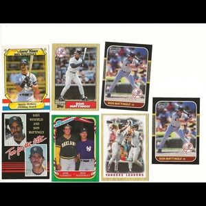 1986 Topps Donruss Fleer Don Mattingly New York Yankees Lot Star Stickers